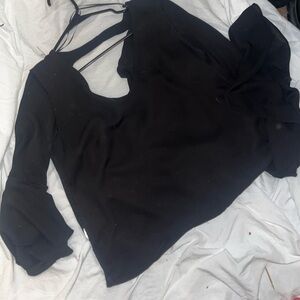 Zara bat wing blouse with triangle cut out